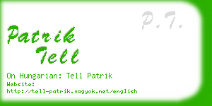 patrik tell business card